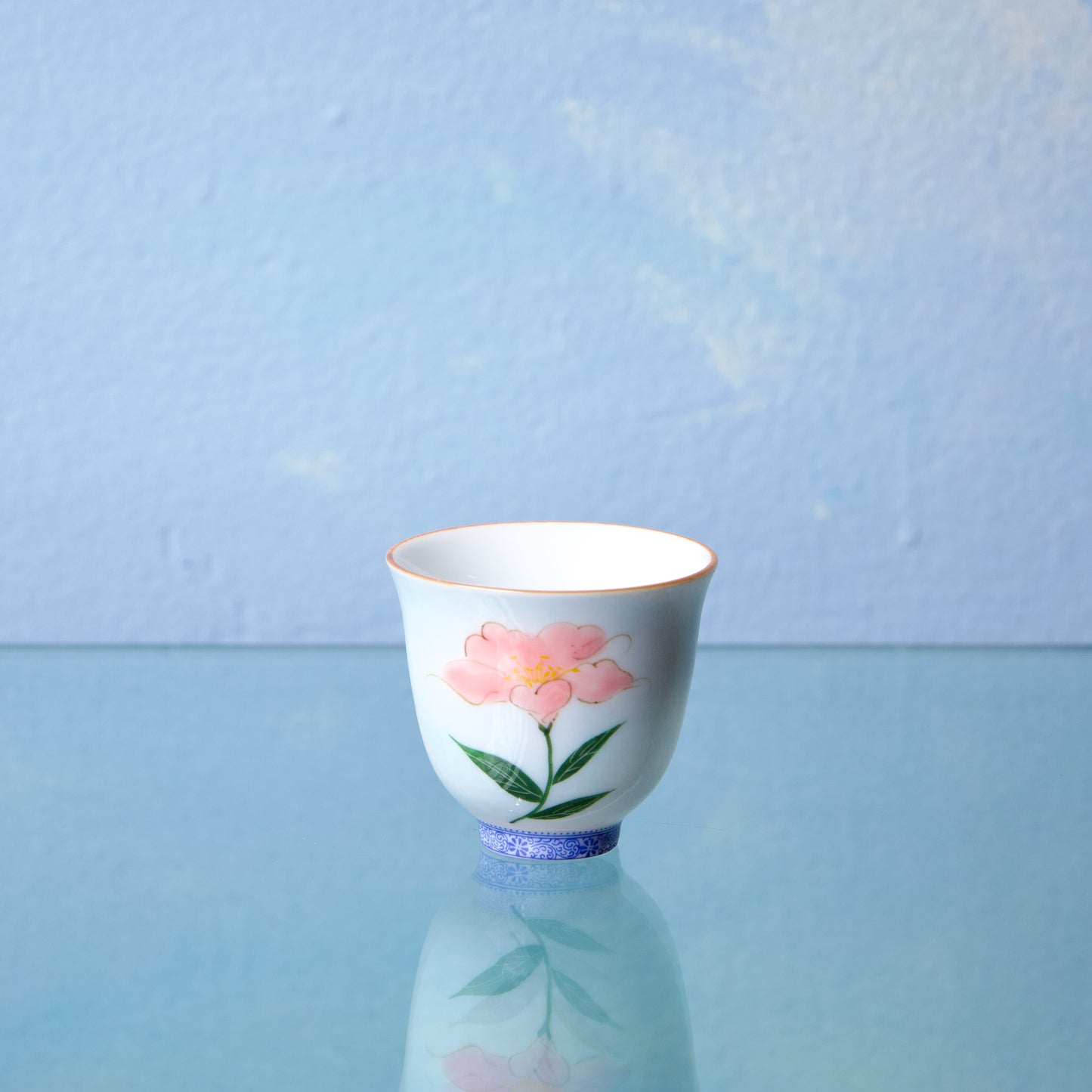 Porcelain Teacup - 'Pink Flower' 50ml