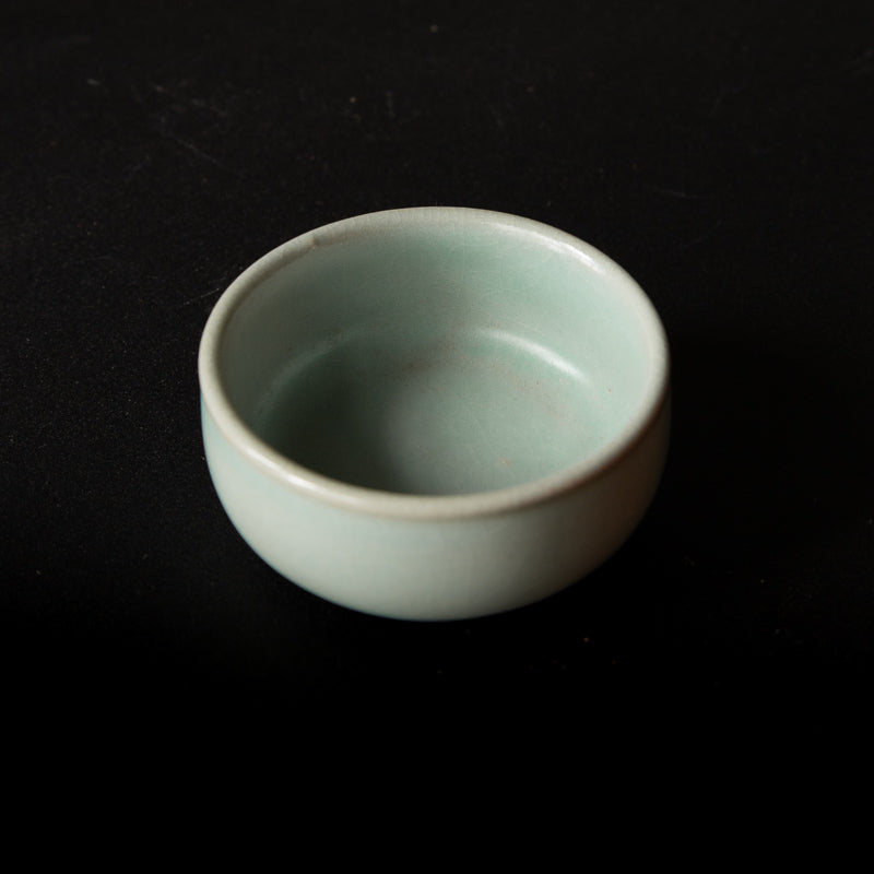 Green Ruyao Ceramic Three Footed Teacup