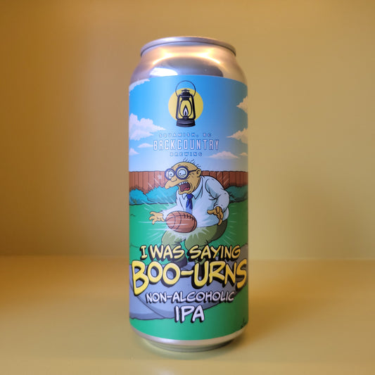 Backcountry Brewing 'I Was Saying Boo-urns' Non-alcoholic IPA