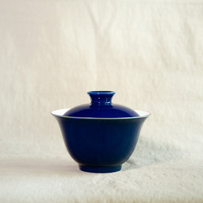 Blue 'Ji Qing' Glaze Porcelain Gaiwan - 140ml