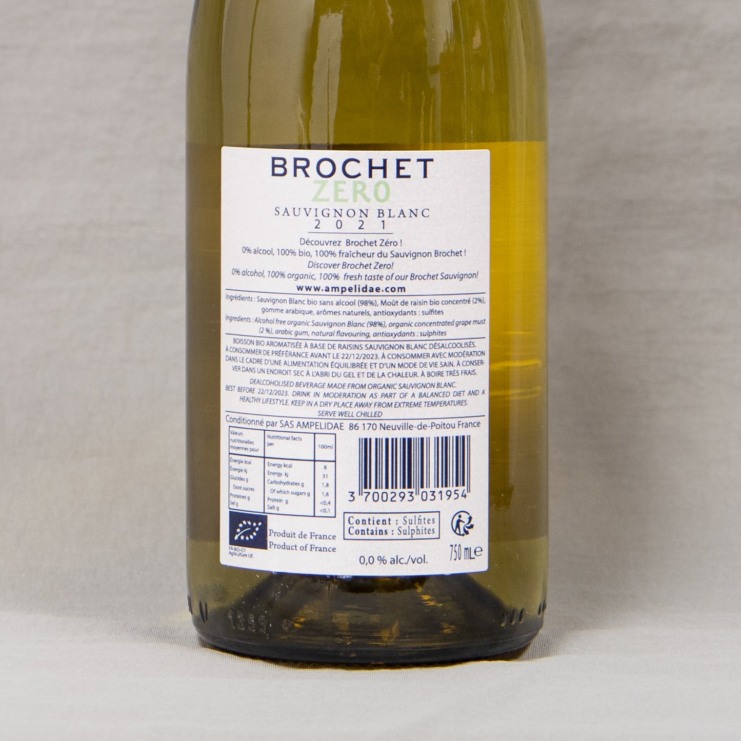 Brochet Zero Organic Sauvignon Blanc