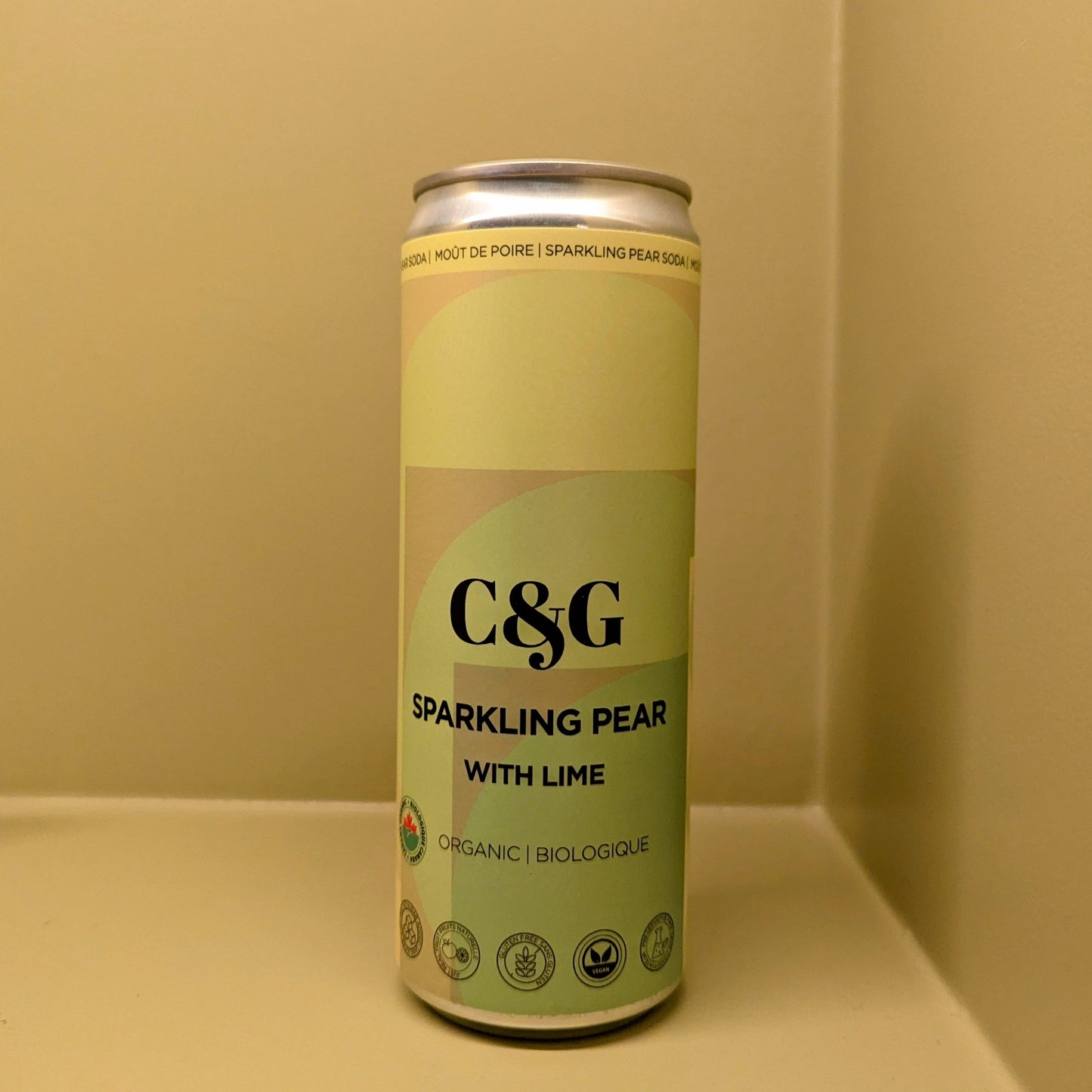 Creek & Gulley Sparkling Pear Lime Soda can
