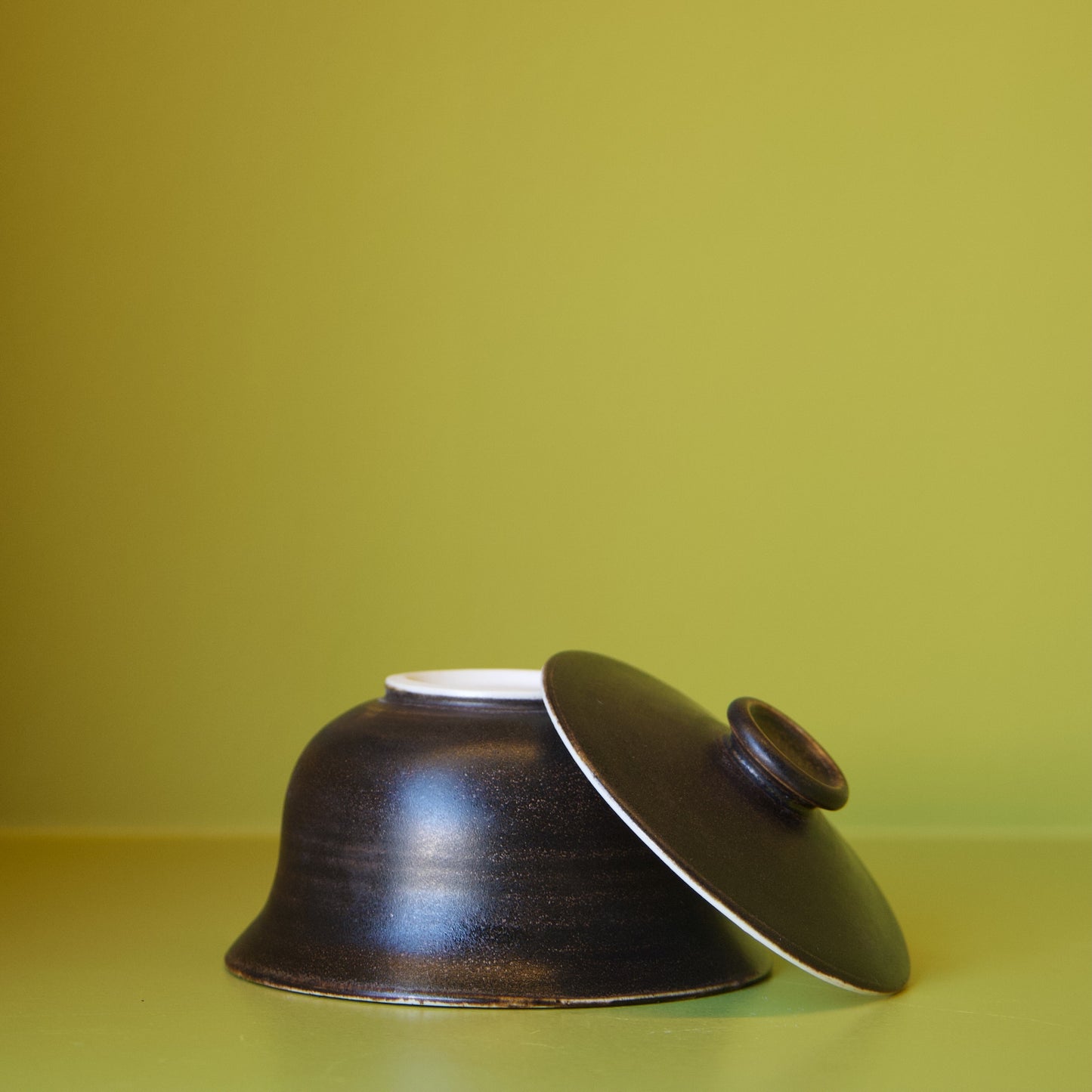 Brown Glaze Gaiwan and Cup by Dustin Ryan Yu