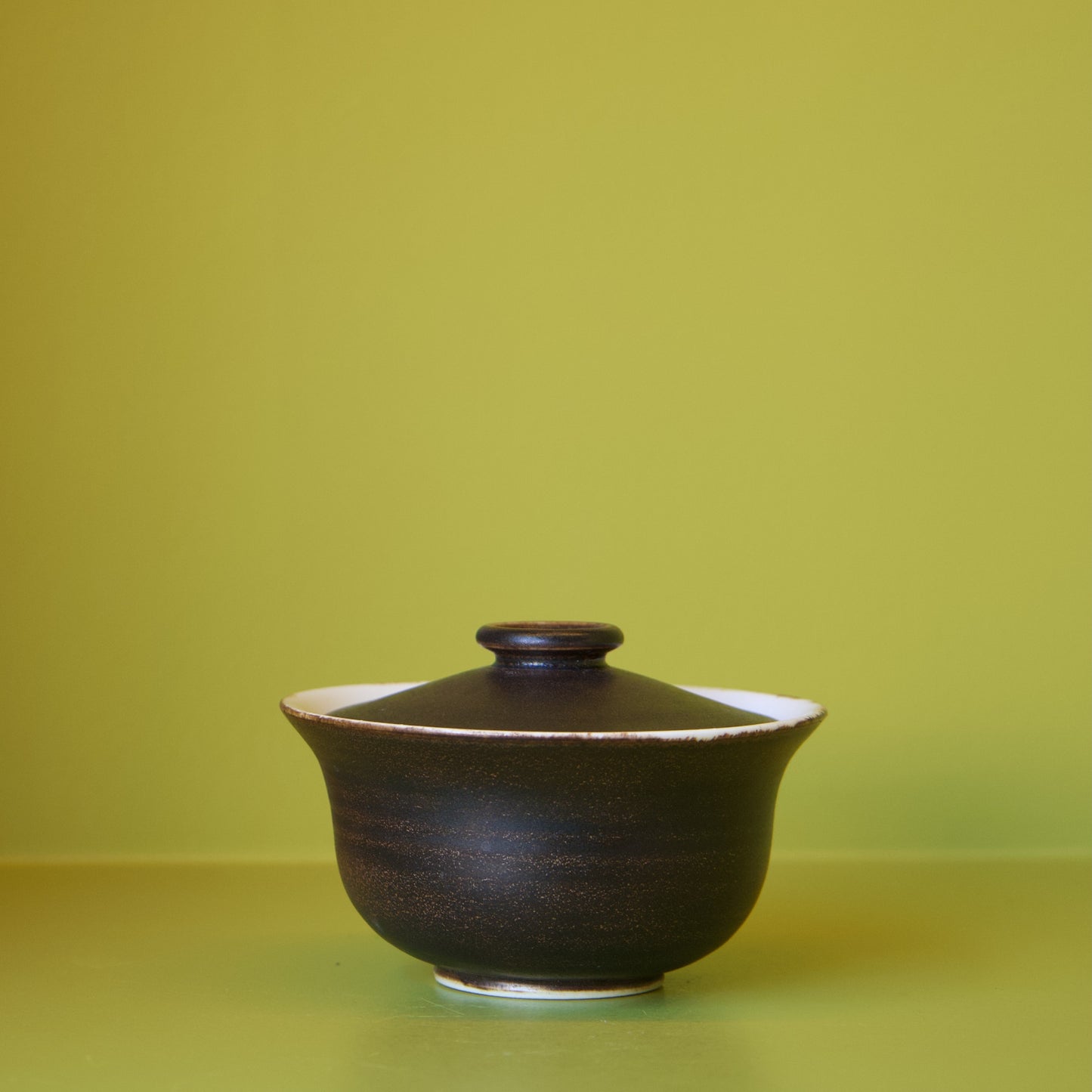 Brown Glaze Gaiwan and Cup by Dustin Ryan Yu