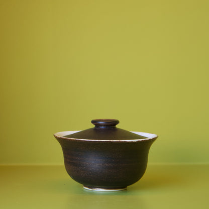 Brown Glaze Gaiwan and Cup by Dustin Ryan Yu