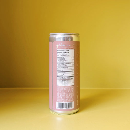 Glimmer non-alc sparklign wine can nutritional info