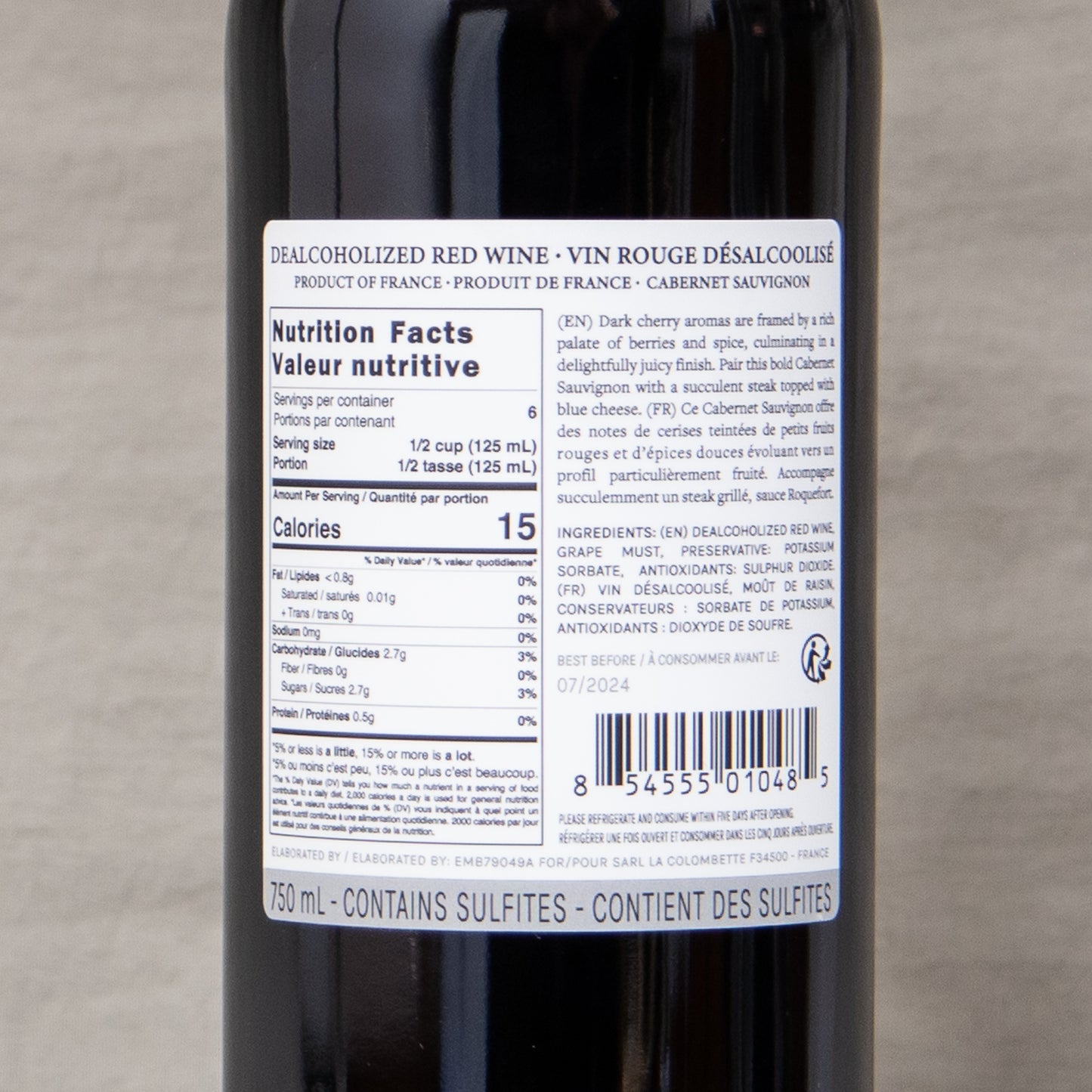 La Colombette 2021 Non-Alcoholic Cabernet Sauvignon