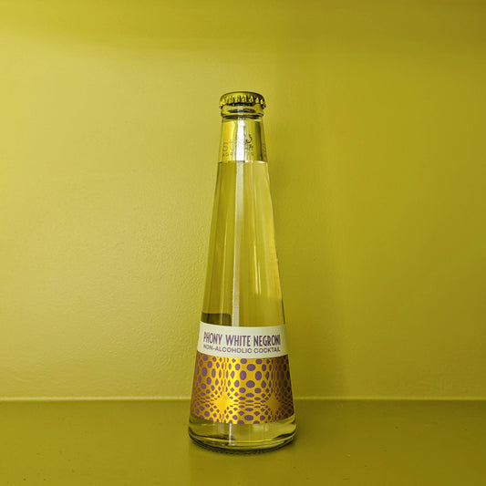 St. Agrestis Phony White Negroni non-alcoholic cocktail bottle front photo.
