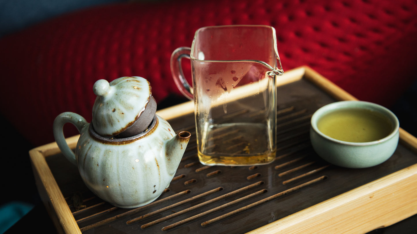 Ruyao Glaze Pumpkin Teapot 100ml - warm grey
