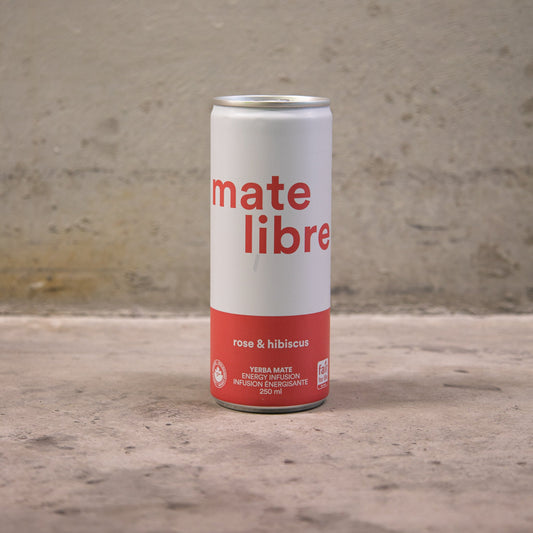 mate libre 'rose + hibiscus' Yerba Mate energy drink