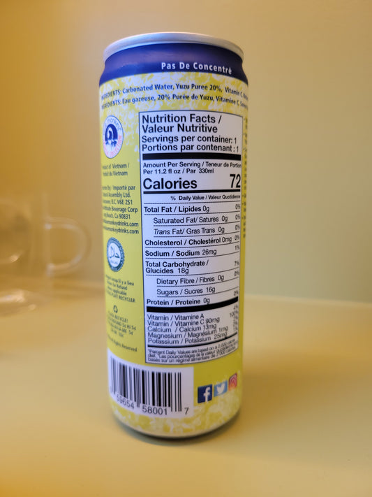 Blue Monkey Sparkling Yuzu Juice