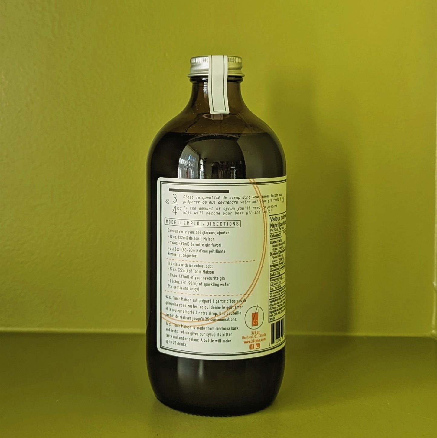 3/4 oz. Tonic - Tonic Syrup