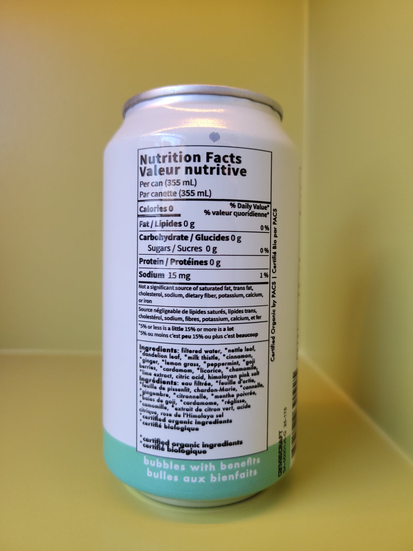 söta ‘refresh’ lime dandelion sparkling tea