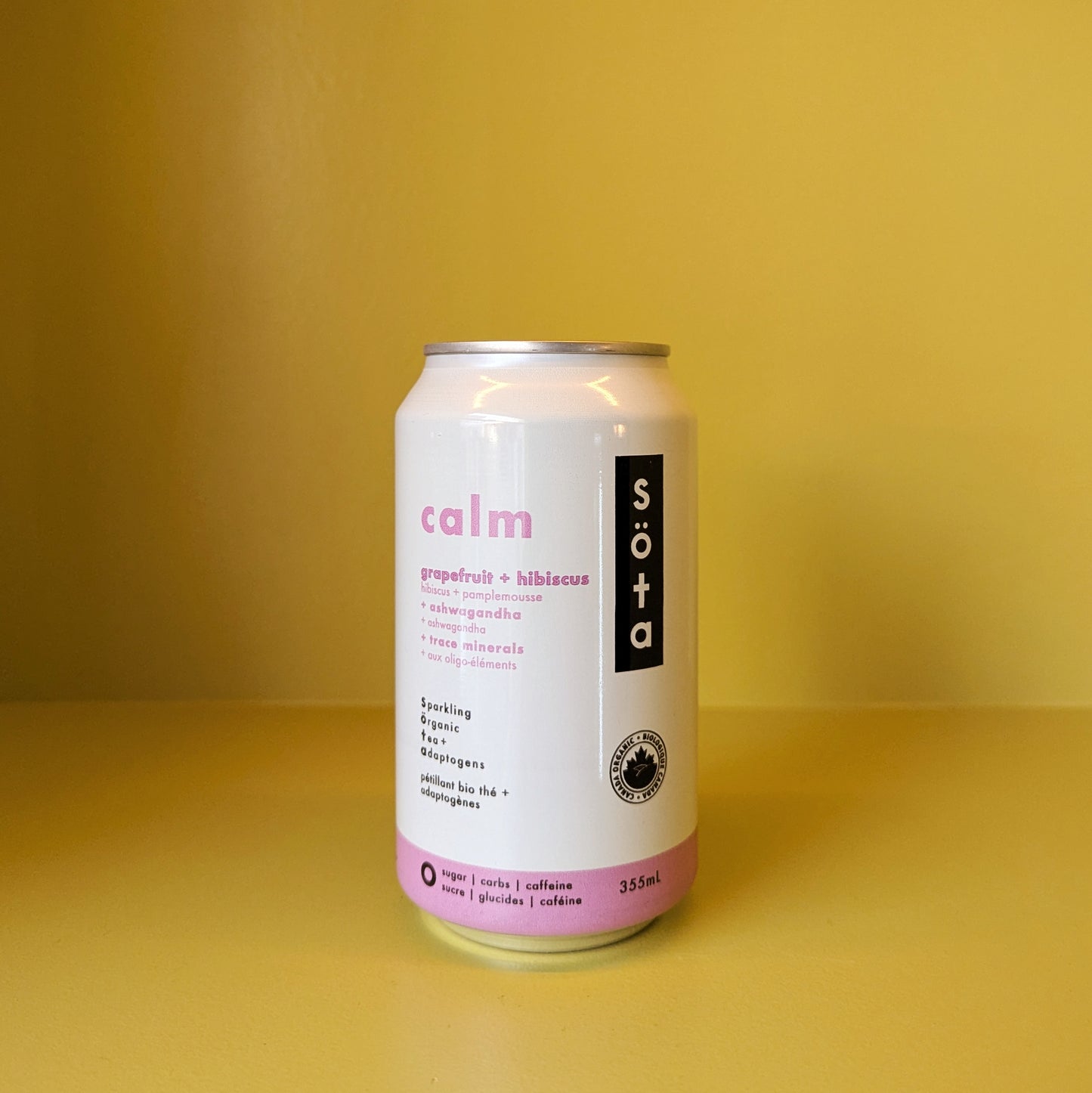 söta ‘calm’ grapefruit hibiscus sparkling tea