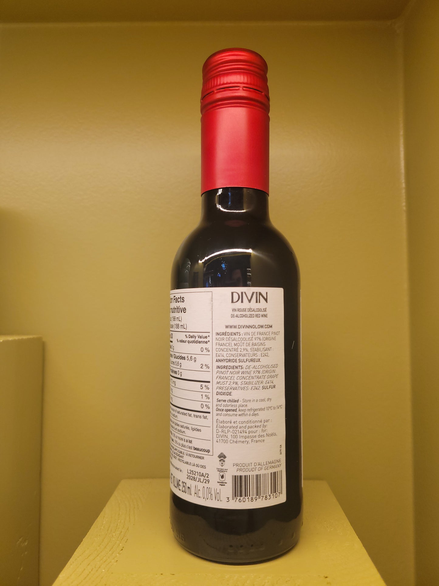 Divin 0.0 Pinot Noir 250ml