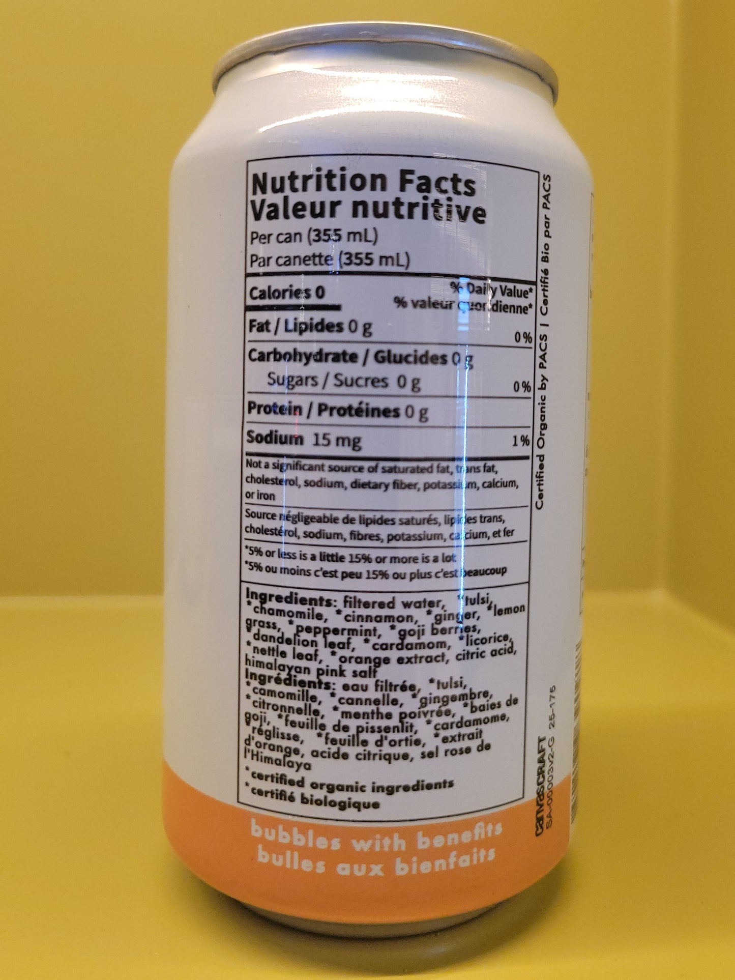 söta ‘focus’ orange chamomile sparkling tea