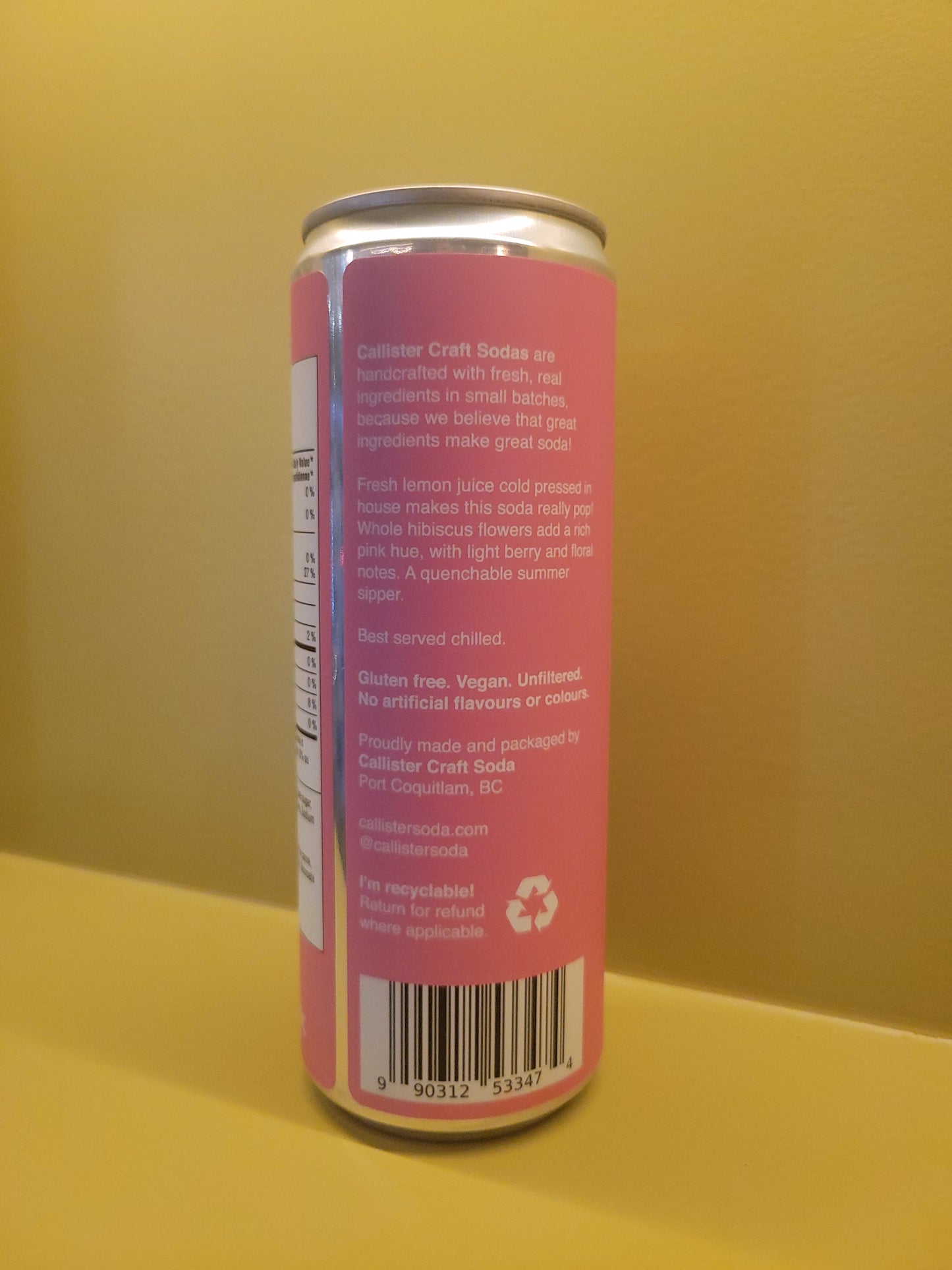 Callister Craft Soda - Hibiscus Lemonade