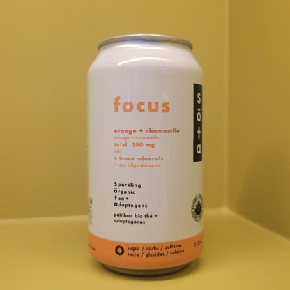 söta ‘focus’ orange chamomile sparkling tea