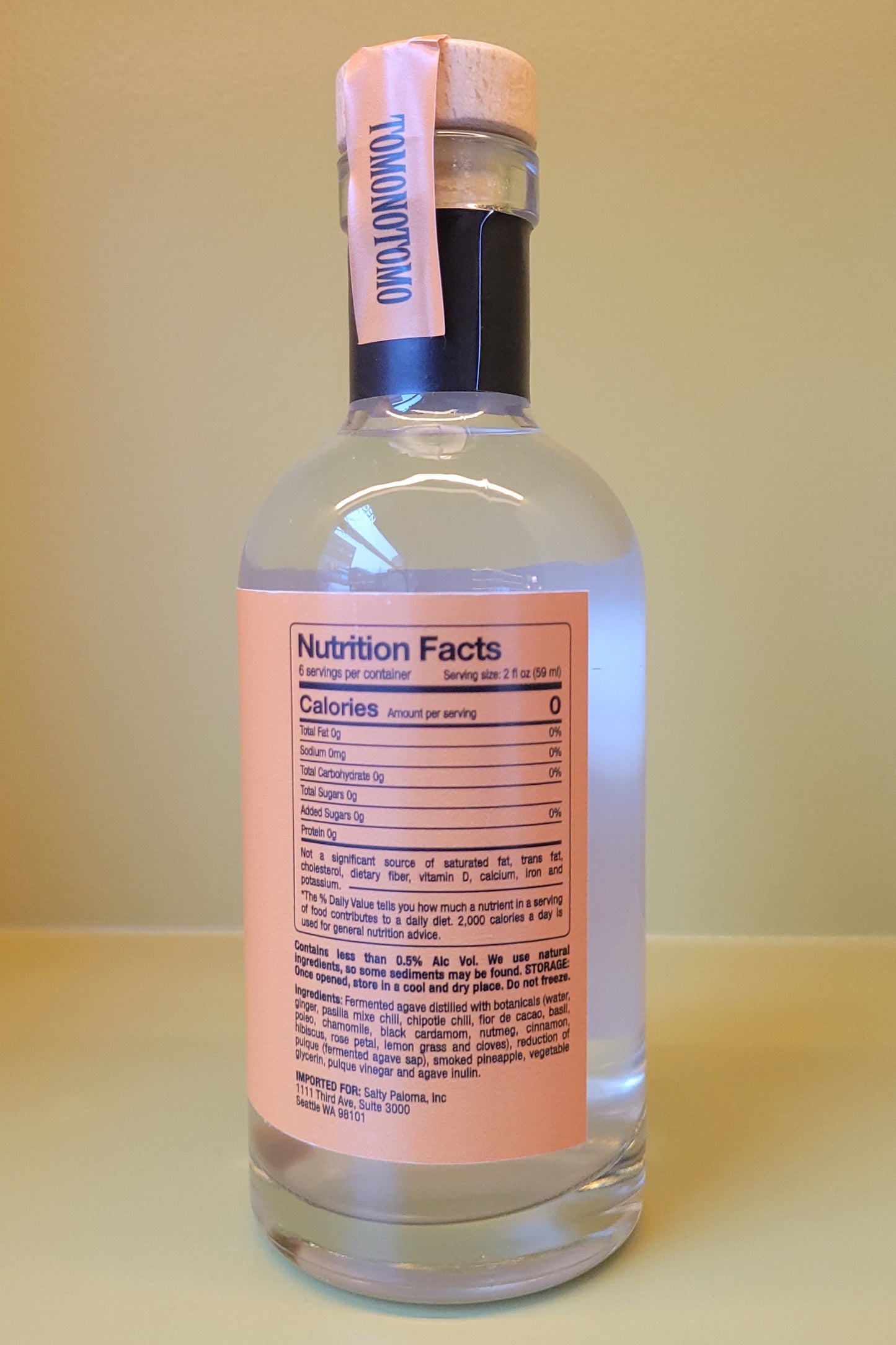 Tomonotomo Tobalá Non-alcoholic Agave Spirit