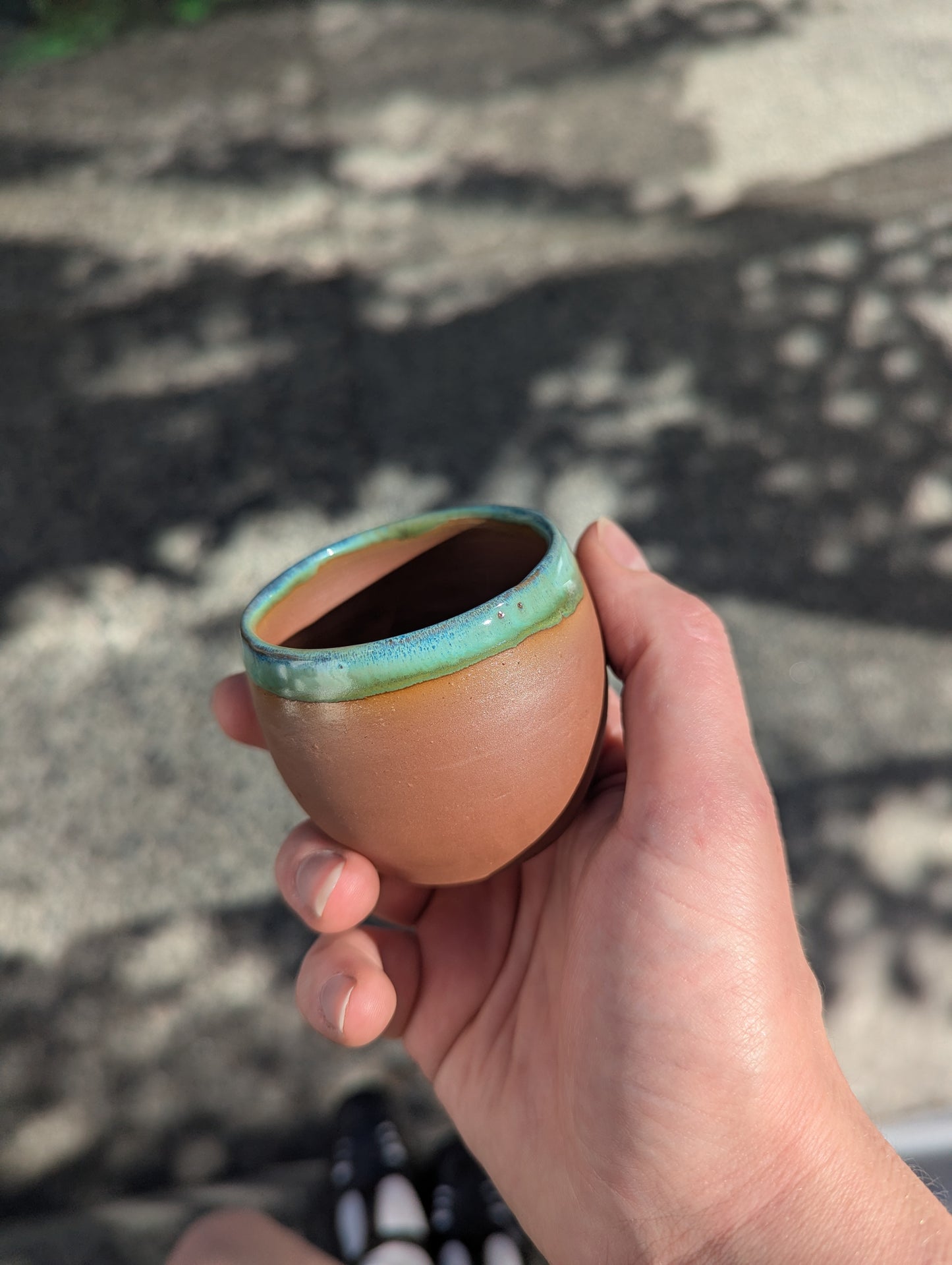 Laughing Gnome Unglazed Round Teacup