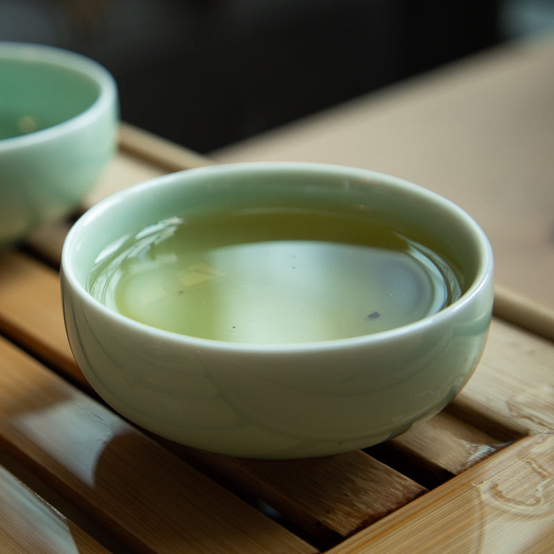 Pale Green Celadon Ceramic Teacup